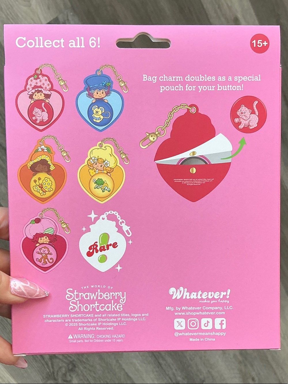 Strawberry Shortcake Heart Bag Charm Blind Box